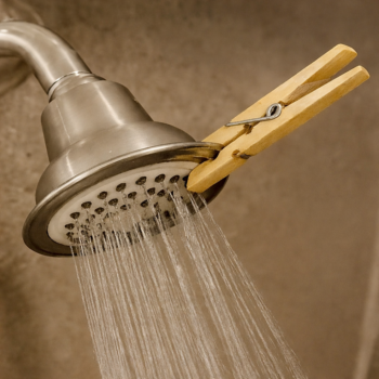 🚿🌿 Warum eine Holz-Wäscheklammer über der Dusche anbringen?